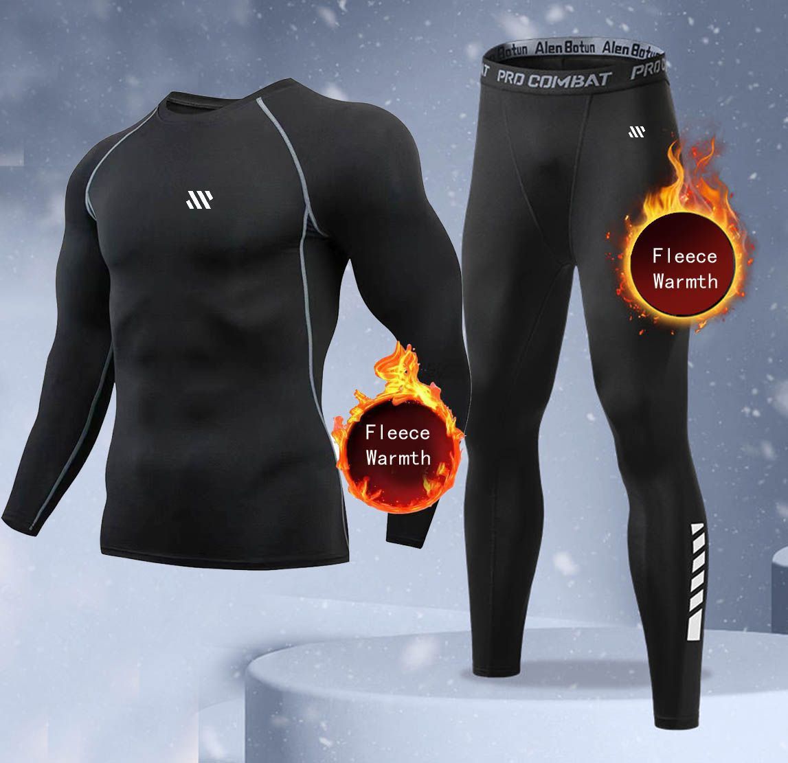 Nieuwe 2-delige winter warme h - Thermal Long John recensie en prijs